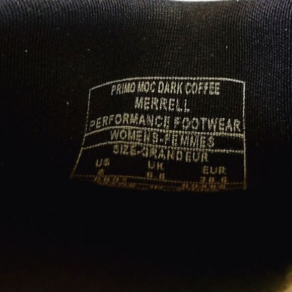 Merrell Primo Moc Dark Coffee Leather Air Cushioned Slip-on Shoe 8 - Picture 9 of 9